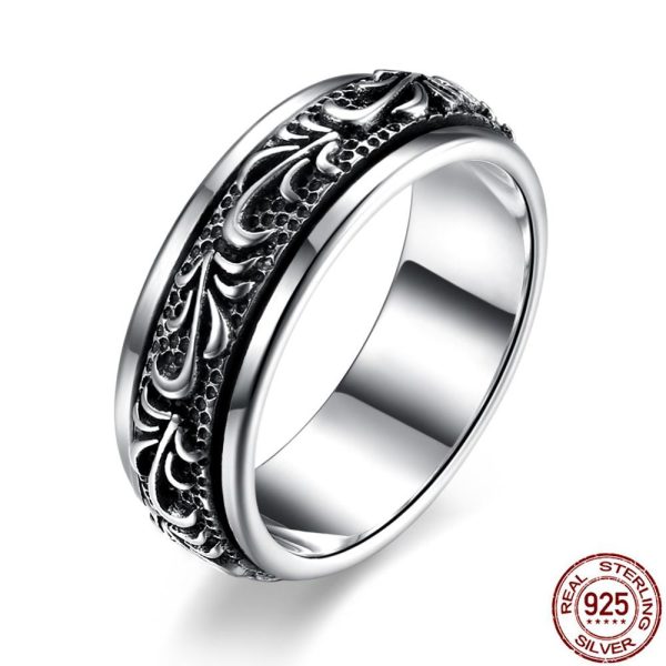 Bague en argent gothique rock