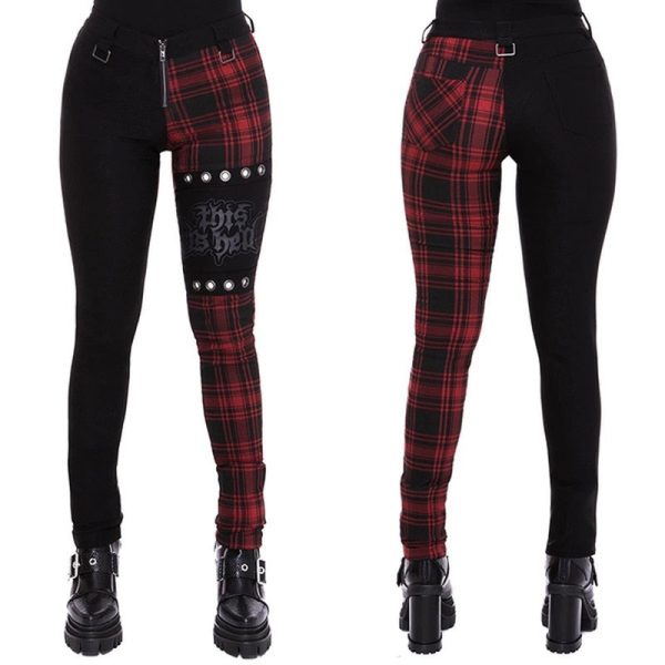 Pantalon Gothique Rouge7
