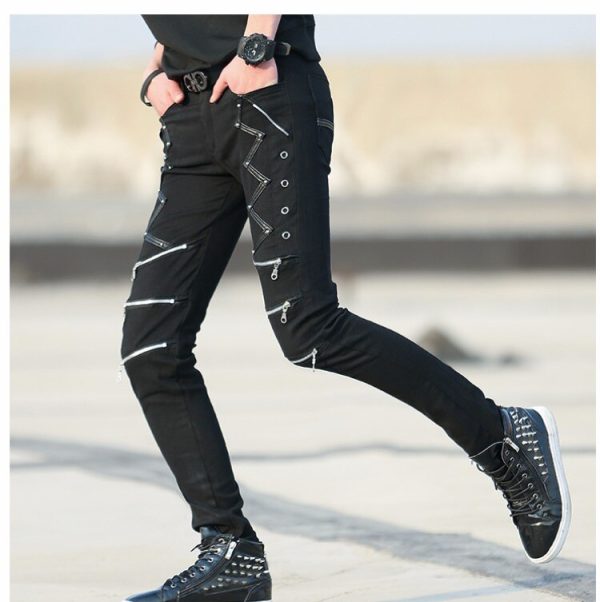 Pantalon Gothique Noir Homme6