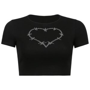 Cercles argentés T-shirt Gothique