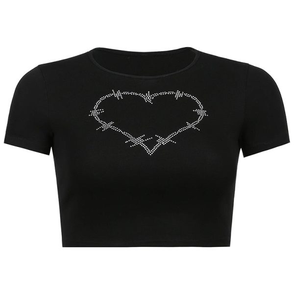 Cercles argentés T-shirt Gothique