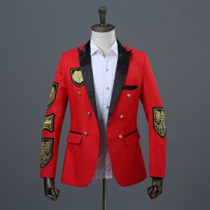 Veste gothique homme avec boutons dorés