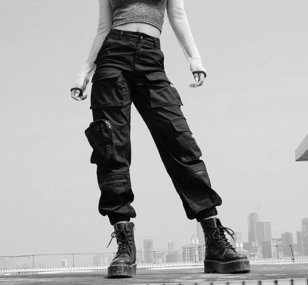 Pantalon gothique noir pour femme