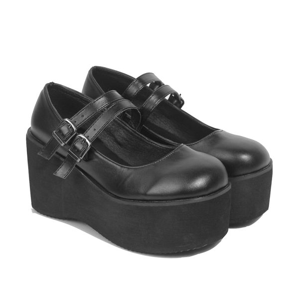 Chaussure A Talon Noir Gothique8