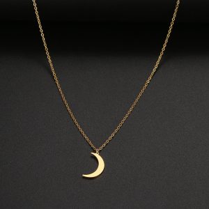 Collier Gothique Lune Doré