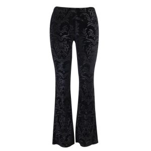 Pantalon gothique grande taille en noir