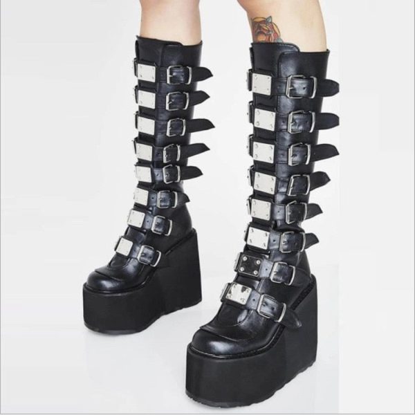Chaussure Plateforme Gothique Blanche32