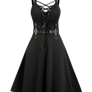 Robe Gothique Noire Cyber10
