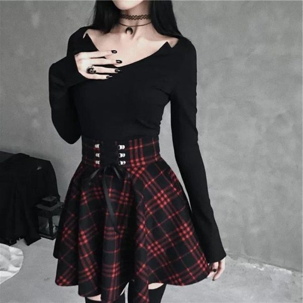 Jupe Punk Carreaux Gothique7