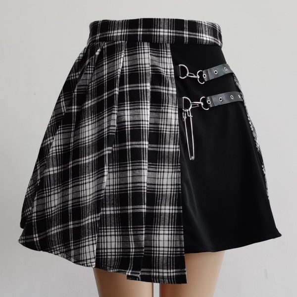 Jupe Gothique Lolita Noire Et Blanche21