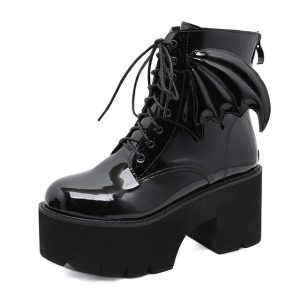 Chaussure Gothique Femme Cuir7
