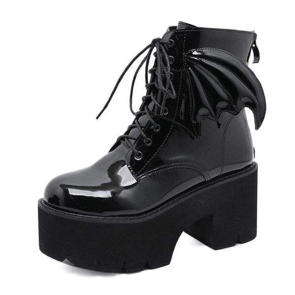Chaussure Gothique Femme Cuir7