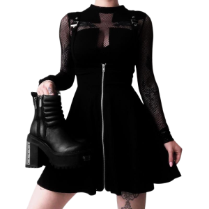 Robe gothique punk noire