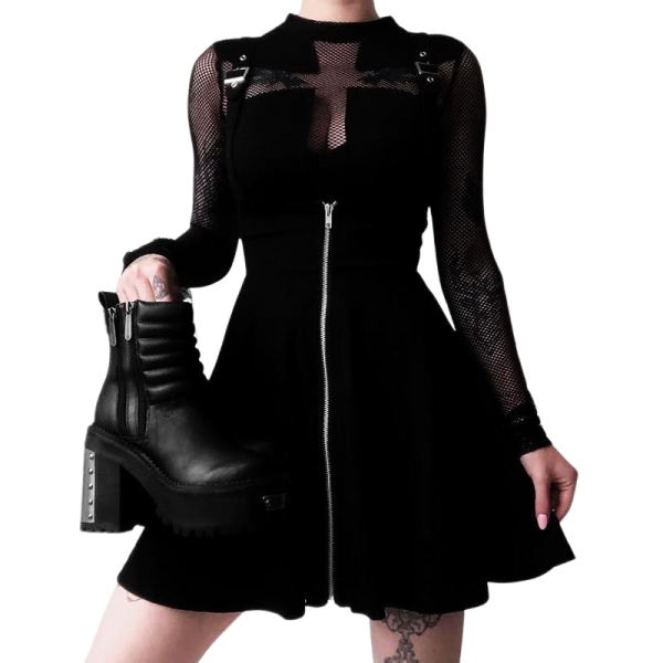 Robe gothique punk noire