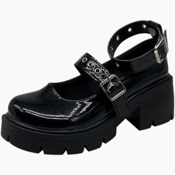 chaussures compensées gothique style