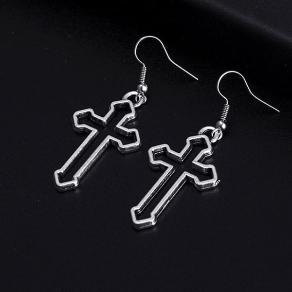 Boucles D'Oreille Croix Gothique - Shimar