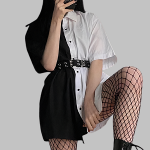 robe gothique noire et blanche