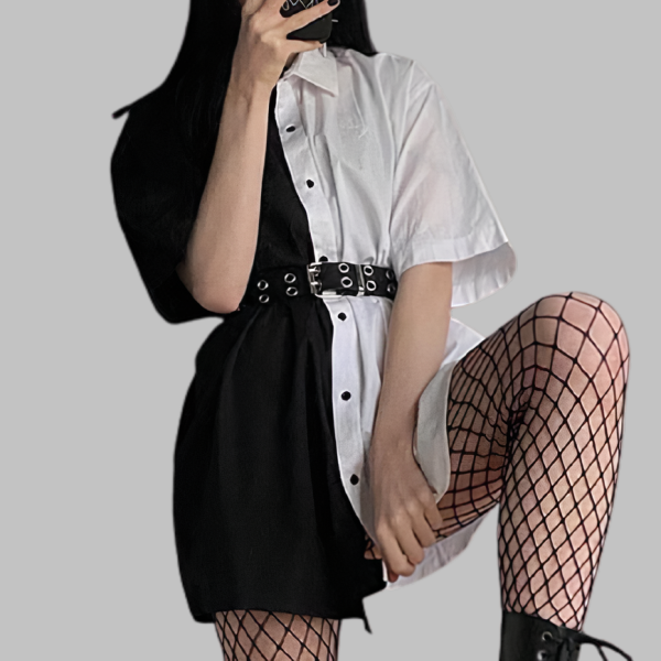 robe gothique noire et blanche